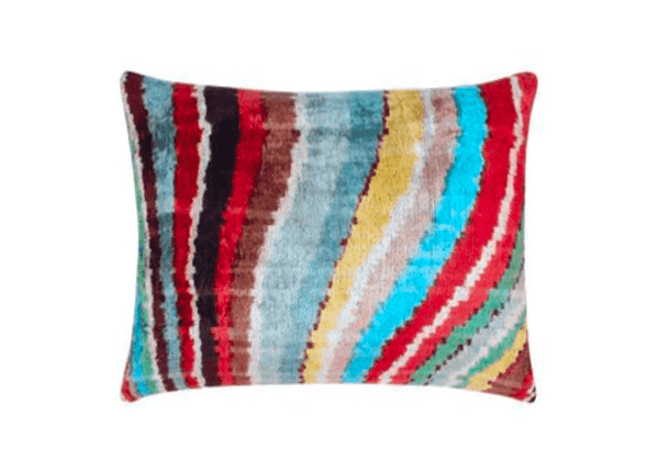 COUSSIN VELOURS SOIE IKAT - 40x50 - ANA KHEL PARIS