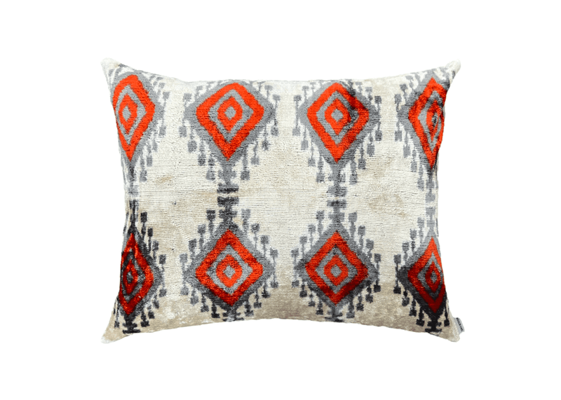 COUSSIN VELOURS ET SOIE IKAT - 40x50 - ANA KHEL PARIS